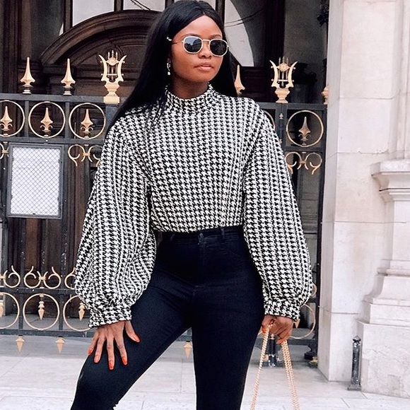 houndstooth sweater zara